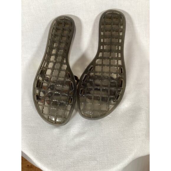 Vince Camuto Carron Women’s Size 9 Black & Gold Studded PVC Slide Sandals - Picture 3 of 4